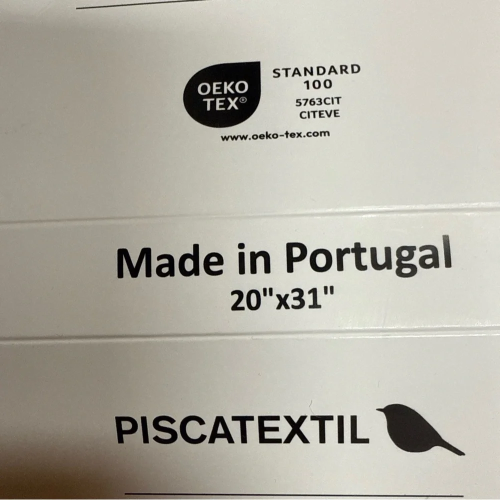 Piscatextile Bath Rug COTTON OEKO-TEX White 20 X31” Made In Portugal NWT